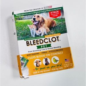 BLEEDCLOT PET for grooming cuts to severe bleeding first aid